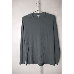 PROOF Long Sleeve Crew Neck Merino Nylon Blend T‎ Shirt Dark Gray Men's Medium